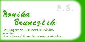 monika brunczlik business card